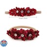 OOSAKU Baby Girl Flower Headbands Set Elastic Floral Headbands 6pcs Soft Nylon Hair Band for Newborn Toddler Hair Accessories (H-H2)