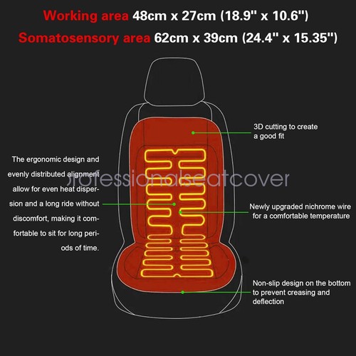 2Seat 12V Universal Carbon Fiber Car Heated Seat Heater Kit with Round Switch -