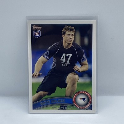 2011 Topps New England Patriots Football Card #215 Nate Solder Rookie Card RC