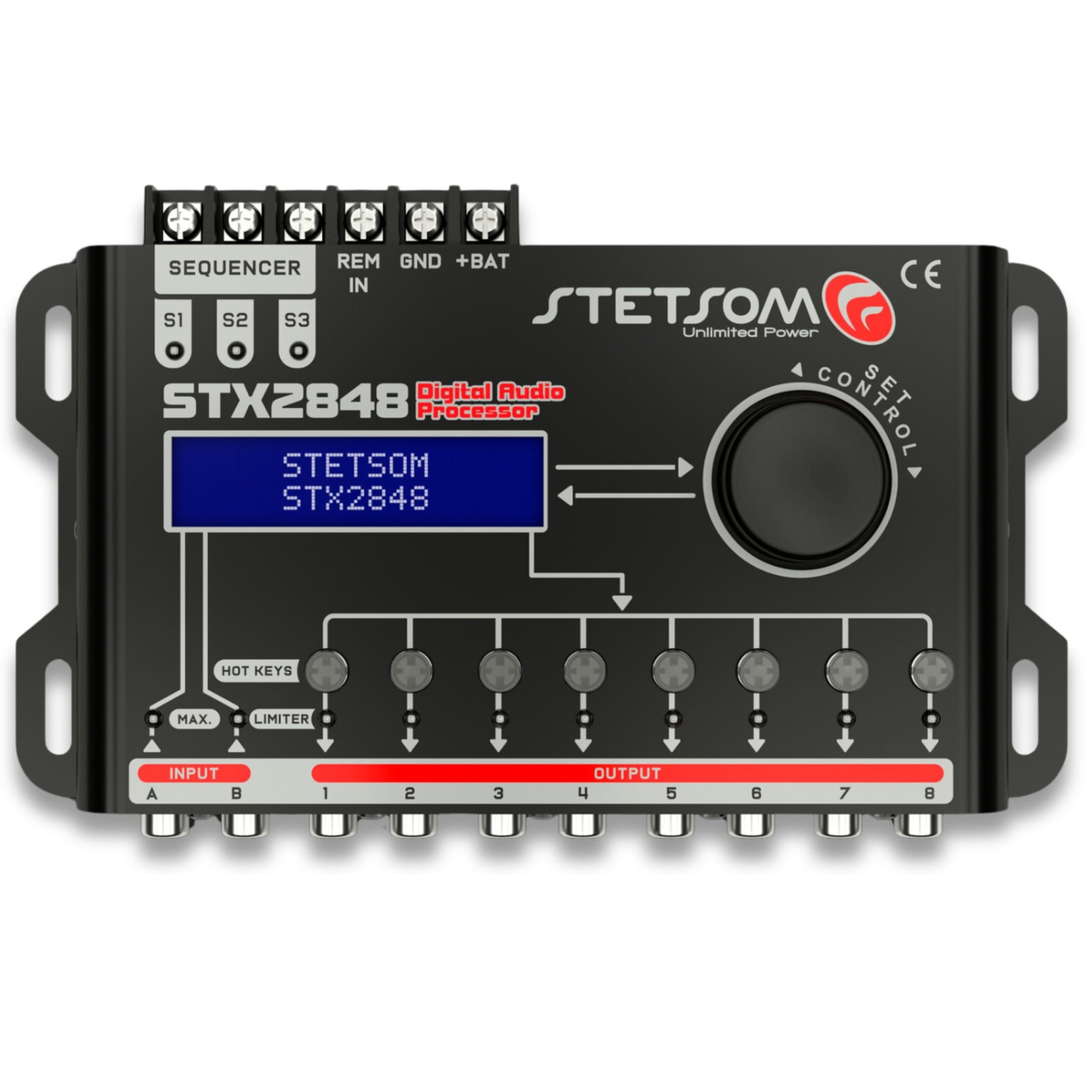 Stetsom STX 2848 DSP Crossover & Equalizer 8 Channel Full Digital Signal