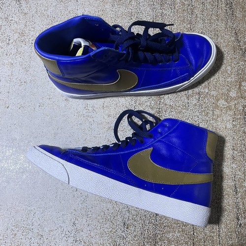 A2014N Nike Blazer Mid Blue Gold NBY 616825-997 Men display picture 3
