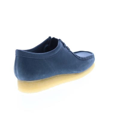 

Clarks Wallabee 26160203 Мужские синие замшевые оксфорды и туфли на шнуровке повседневная обувь, Синий, Clarks Wallabee