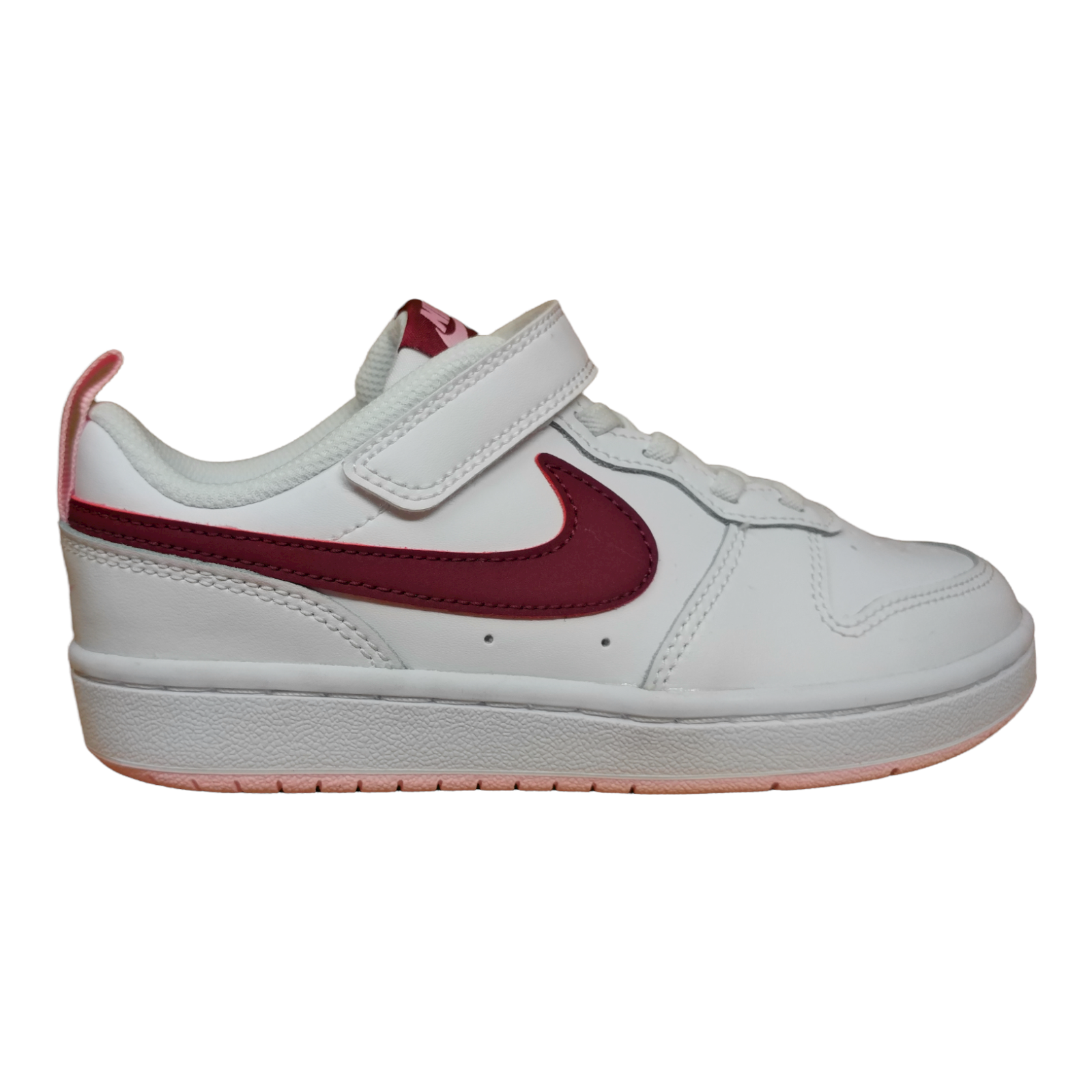 Nike Court Borough Low 2 (PSV) Youth Sneakers- Beetroot, US 
