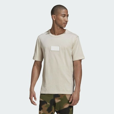 

Adidas Originals RYV Силиконовая футболка со значком Мужская футболка Halo цвета слоновой кости Повседневная футболка, Цвет слоновой кости