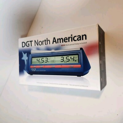 DGT North American Professional Chess Clock Multi-period Delay Included Open Box