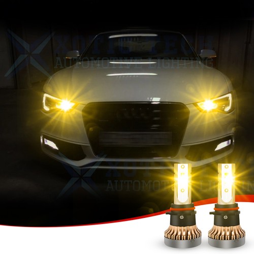 For Audi A4 Q5 Bright Golden Yellow 3000K  LED Bulbs Daytime Running Lights DRL