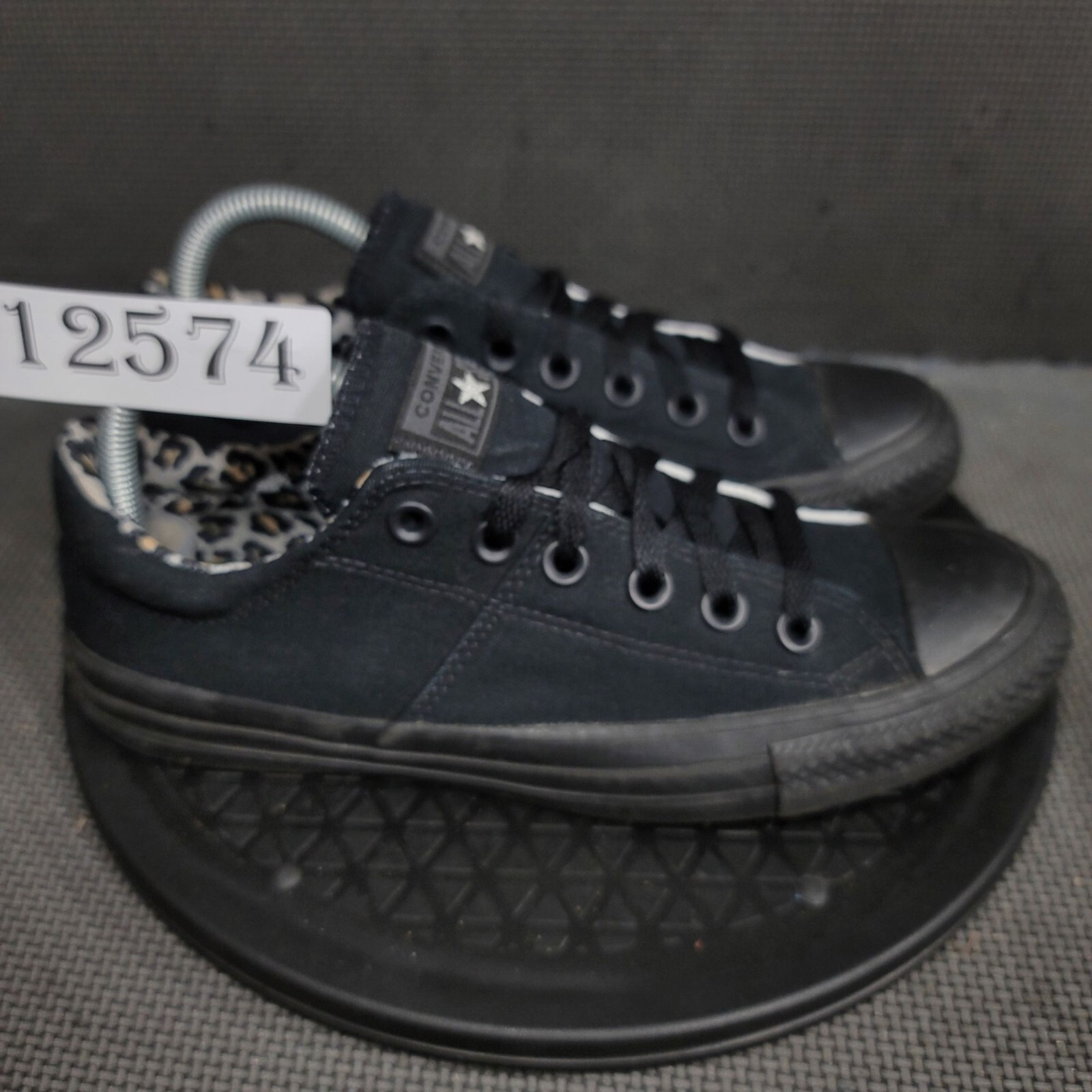 Womens Sz 8.5 Leopard Black Shoes