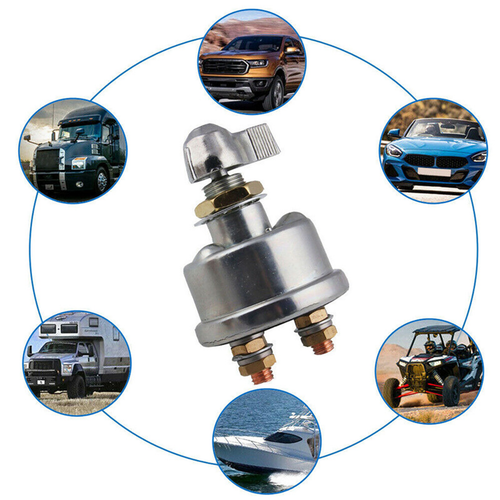 12 V Master Battery Disconnect Switch 2 post SPST Kill Cut-Off Nascar Marine ATV