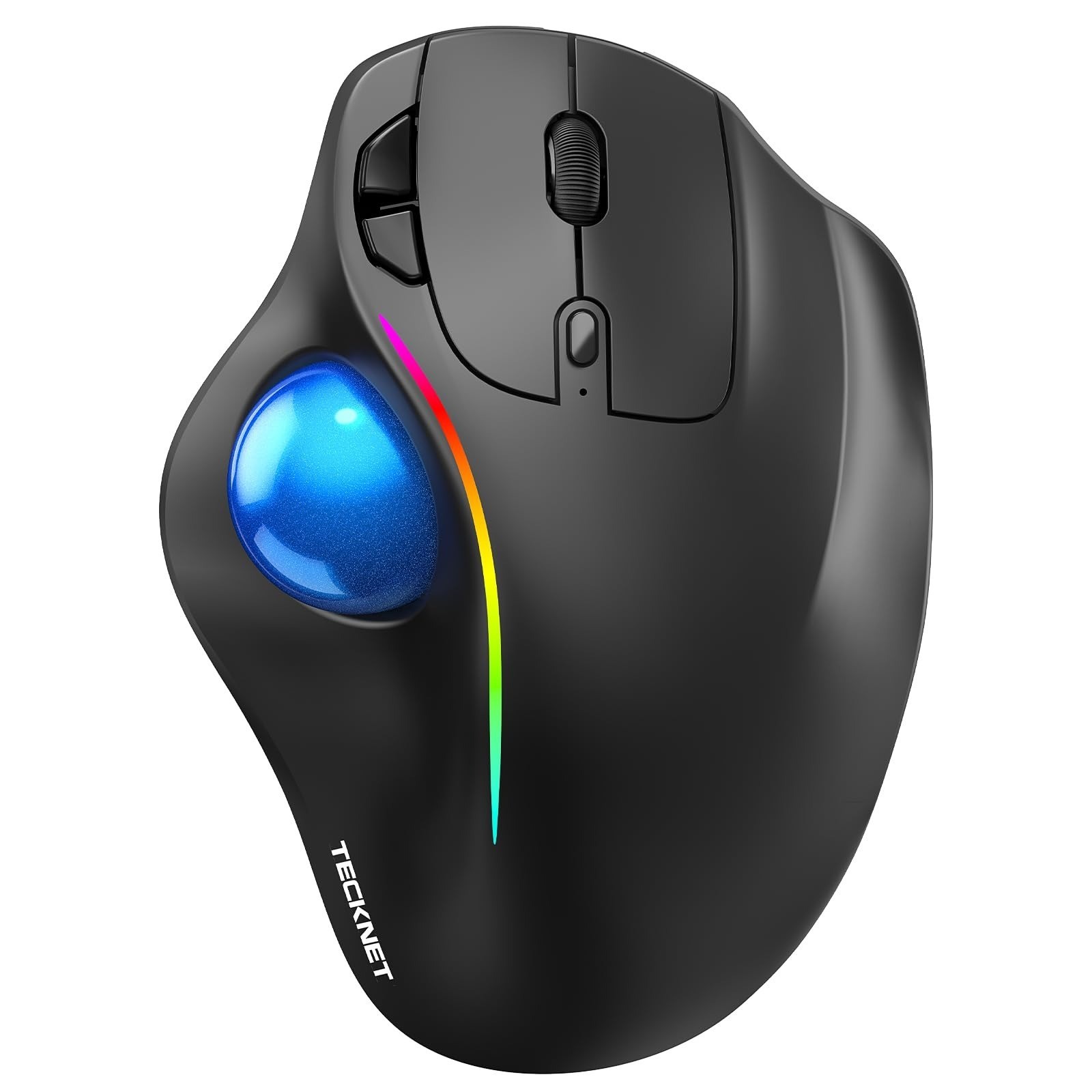 TECKNET Kabellose Trackball-Maus Bluetooth & USB Dongle ergonomisch RGB