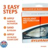 SYLVANIA Headlight Restoration Kit - Long-Lasting Headlight Repair Kit for Restoring to Like-New Condition - Surface Activator, Exclusive UV Coating, Clarifying Compound and More - No Tools Required