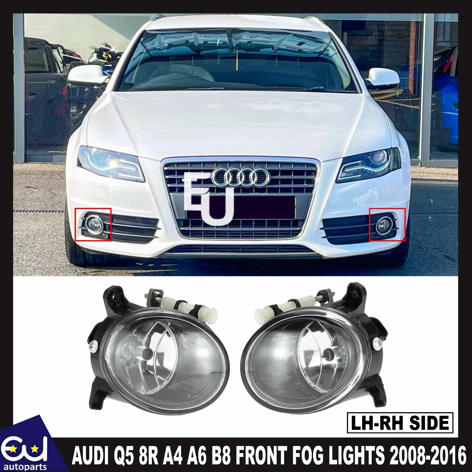 FOR AUDI Q5 8R A4 A6 B8 2008-2016 FRONT FOG LIGHTS LAMP RIGHT LEFT 8R0941699A