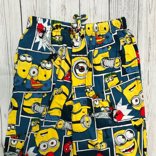 NEW Despicable Me Minions Lounge Pants Pajama Bottoms Black Yellow Adult Sz L