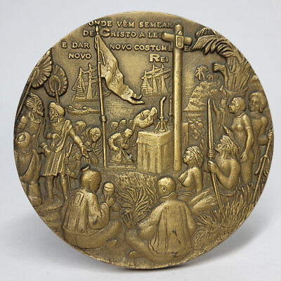 AGE OF DISCOVERY/ VASCO DA GAMA in CALICUT/ CAMÕES LUSIADS PORTUGAL Bronze Medal