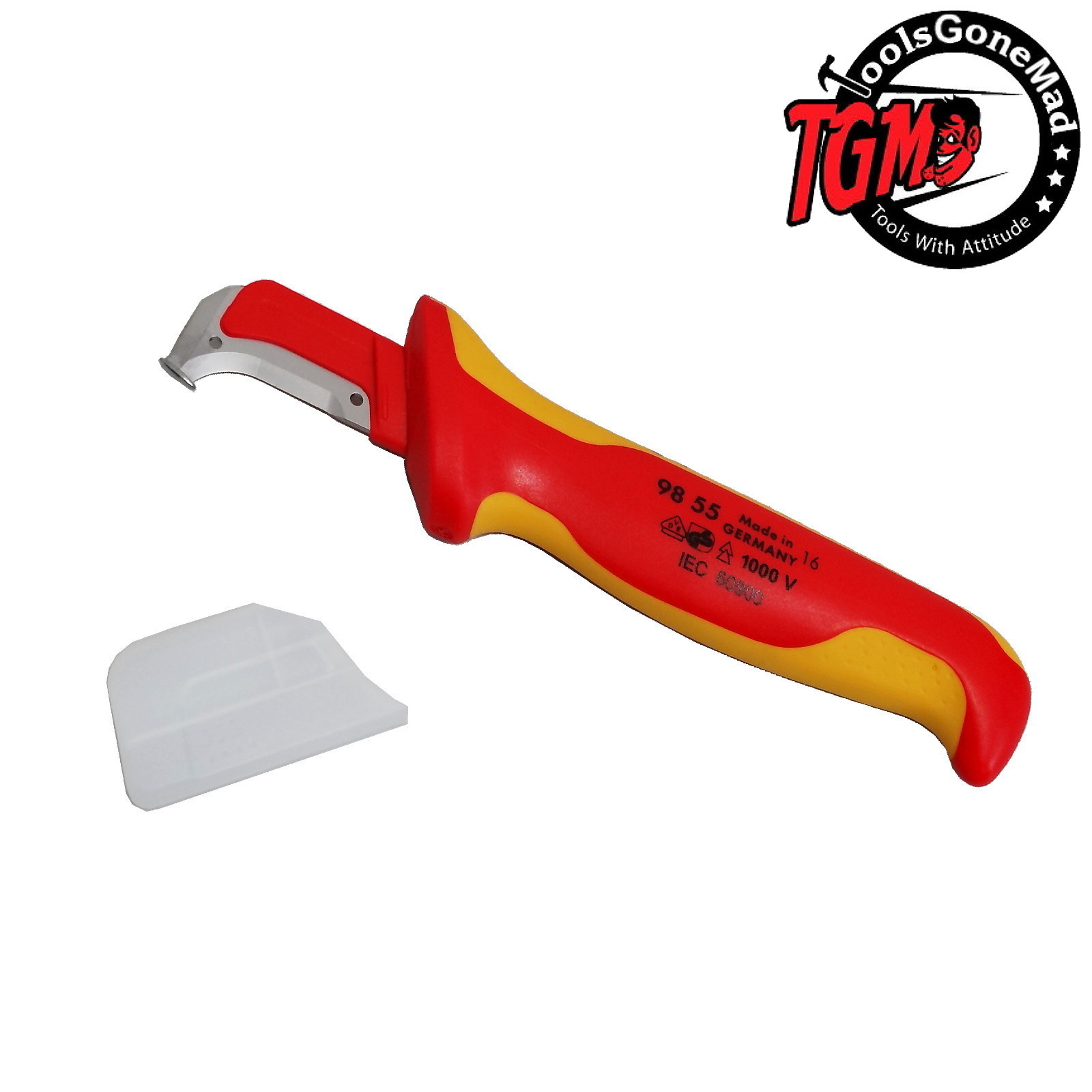 KNIPEX 98 55 1000V VDE ELECTRICIANS 155MM CABLE DISMANTLING KNIFE TOOL