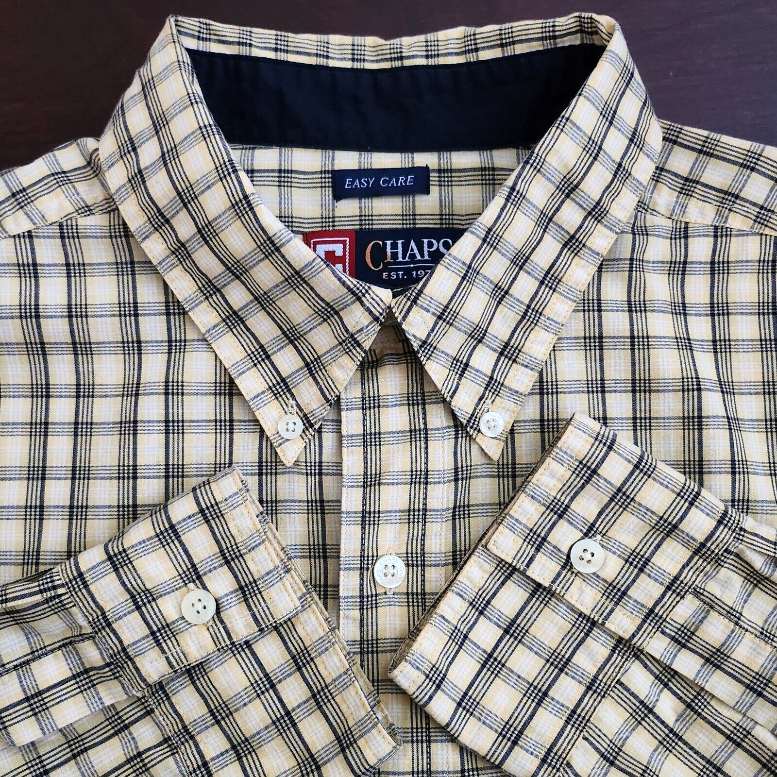 Chaps Est. 1978 Easy Care Plaid Long Sleeve Button Down