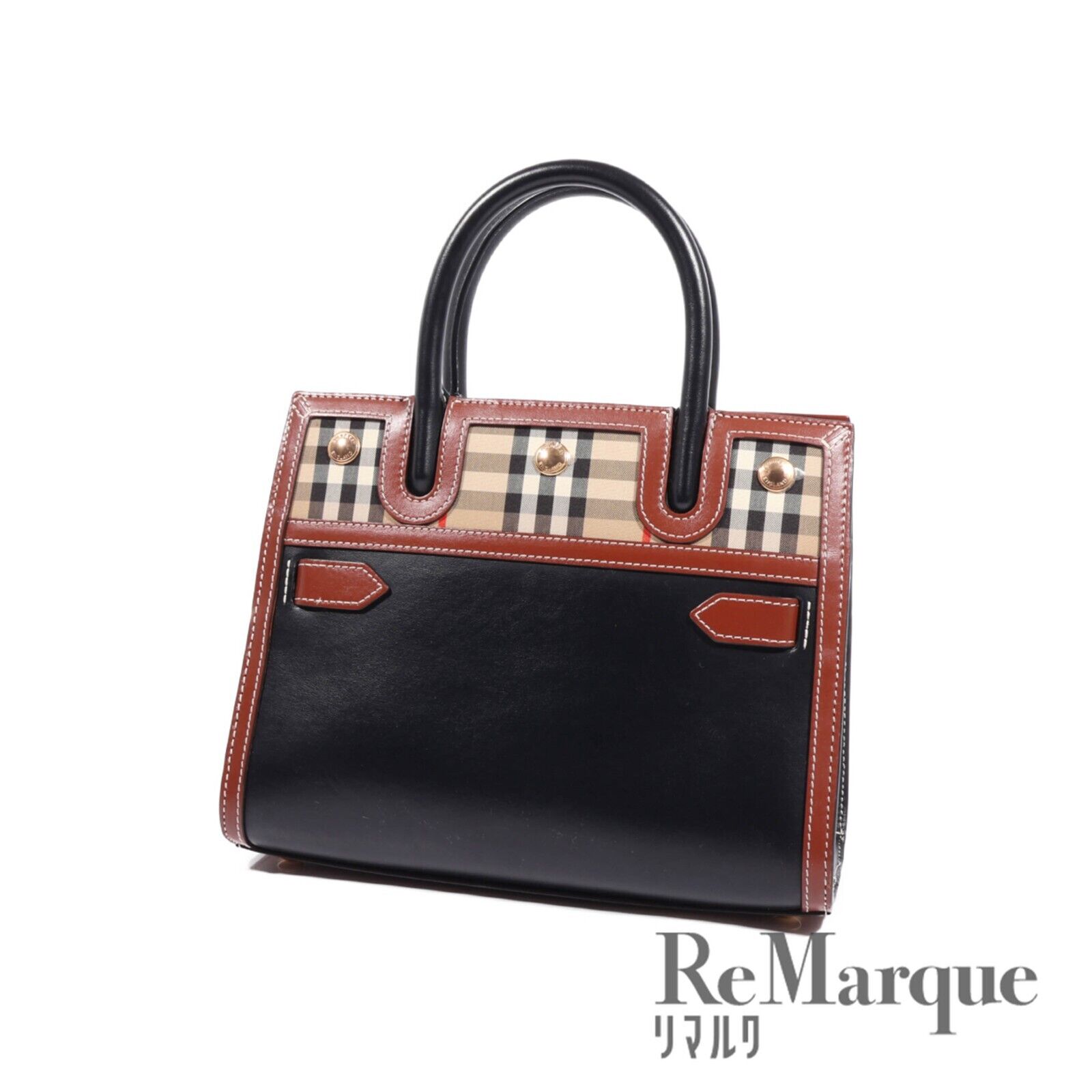 BURBERRY Mini handbag shoulder bag 2WAY 8025266 Black Brown BURBERRY Mini handbag shoulder bag 2WAY 8025266 Black Brown