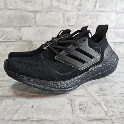 Adidas Ultraboost 21 Triple Black Running Shoe FY0306 Men's Size 7.5