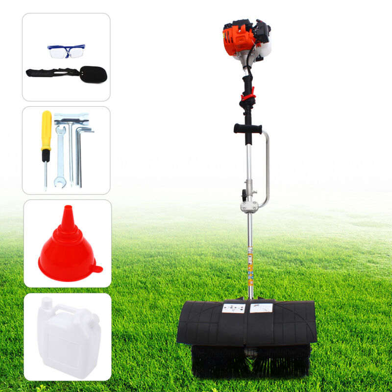 52cc Gasoline Sweeper Broom Articial Turf Lawns Snow Cleaning Paddle 2.5HP