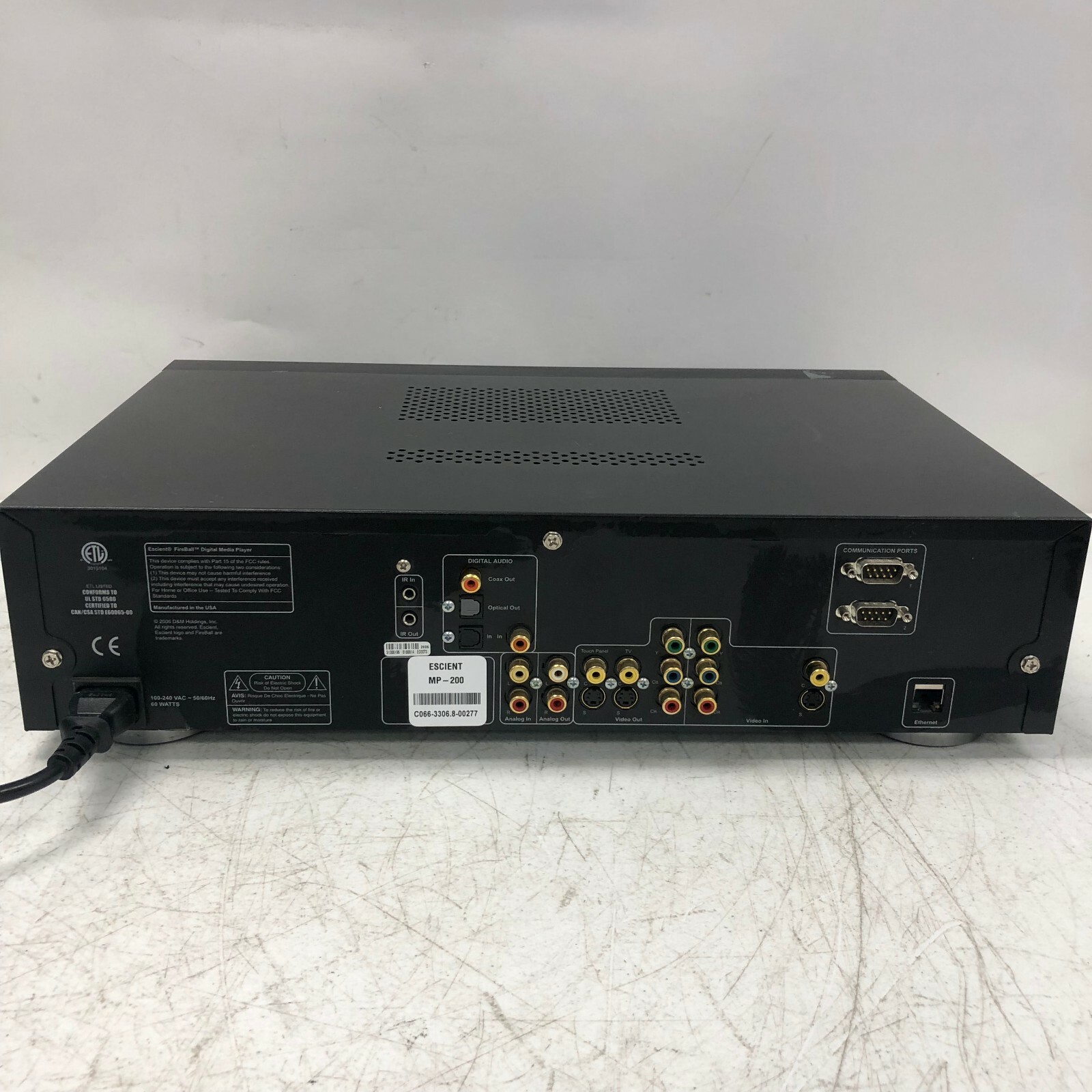 Escient Fireball MP-200 Networked Digital Media Player Tested Working