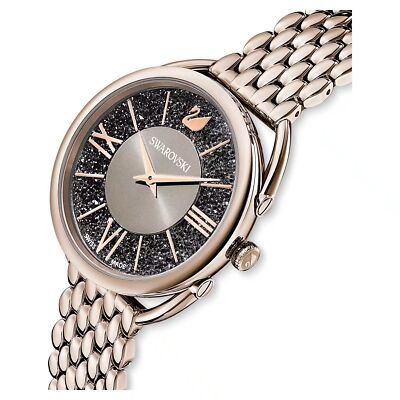 Pre-owned Swarovski Crystalline Glam 5452462 Champagne Gold & Crystal Quartz Watch $413