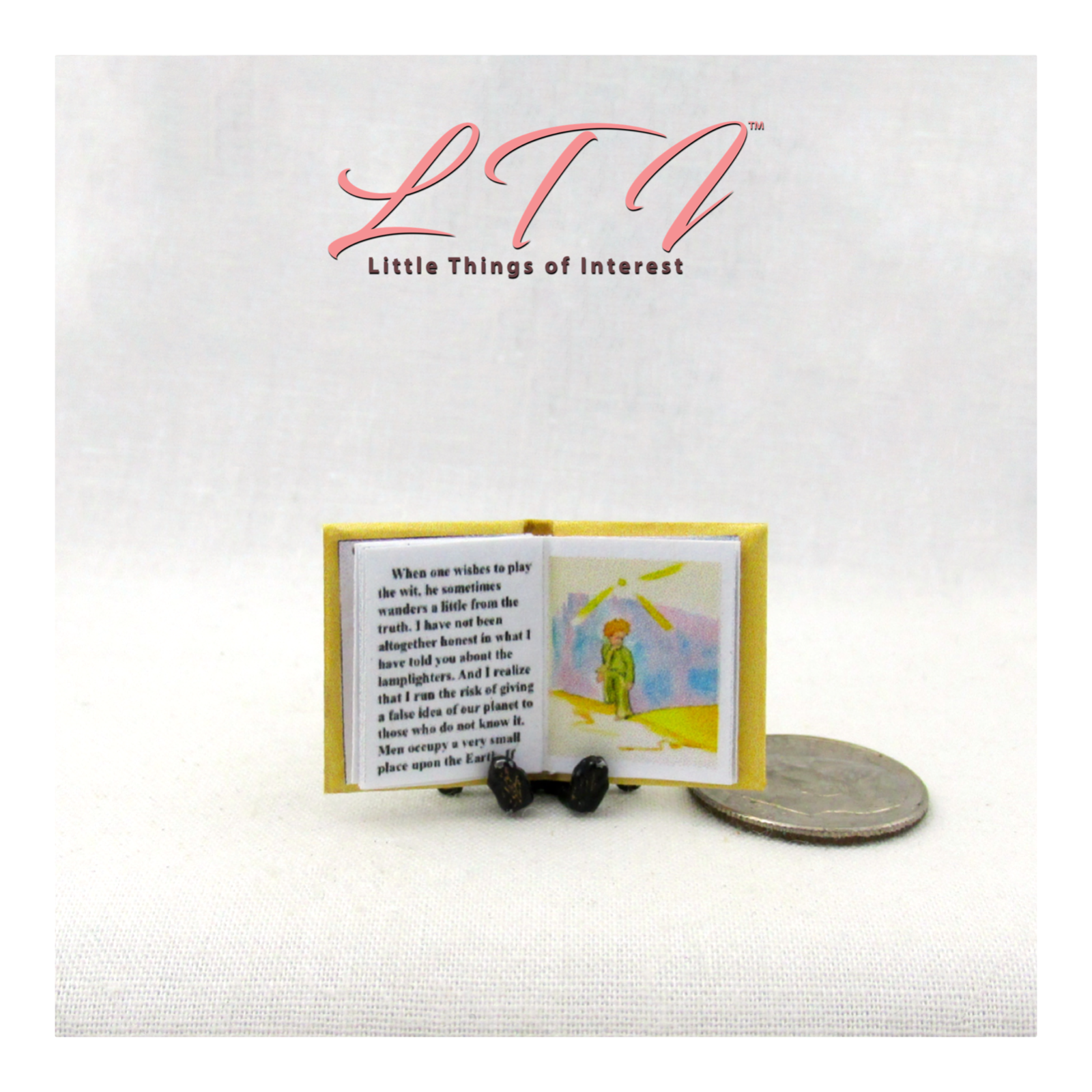THE LITTLE PRINCE 1:12 Scale Miniature Readable Illustrated Book Children Book