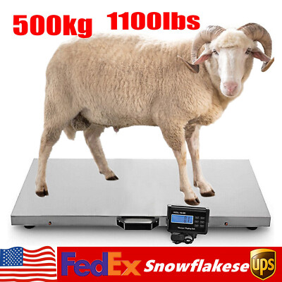 1100 Lbs Heavy Duty Digital Pet Scale Livestock Vet Hog Dog Sheep Goat Scale US