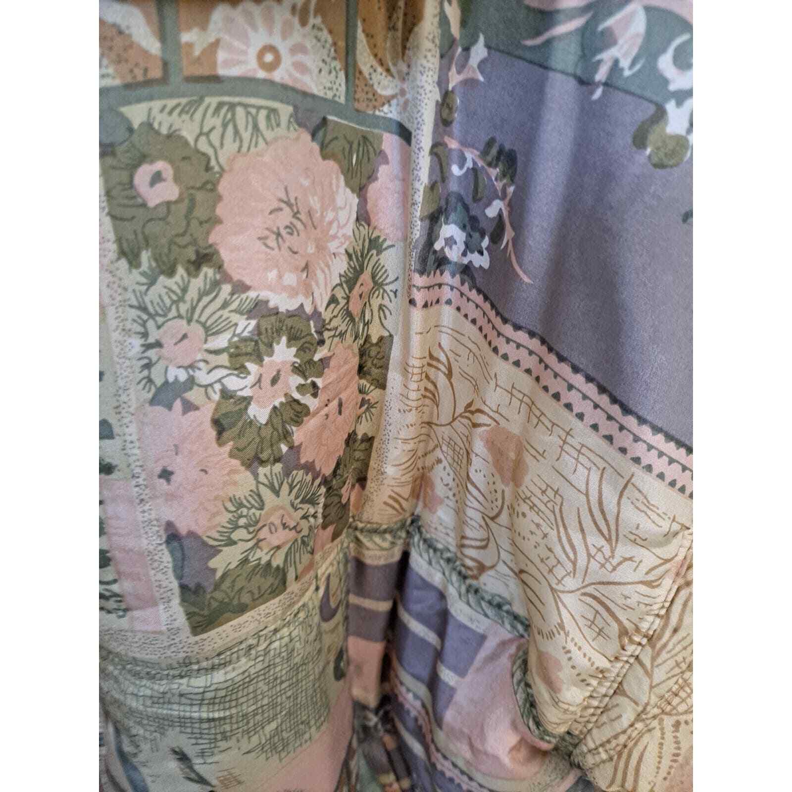 Vintage Stuart Sport 100% Silk Patchwork Insulated Full Zip Jacket Size M — photo 4