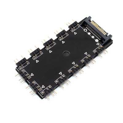 5V/3Pin ARGB Fan PWM HUB 1 To 12 Multi Way PWM Cooler Fan Hub Splitter(SATA) New