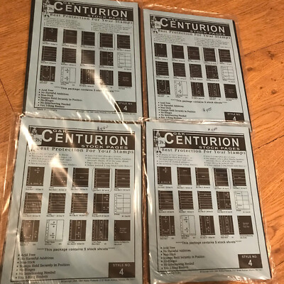 G&K Centurion Style 4 Stamp Stock Pages -4 Brand New packages, 20 pages