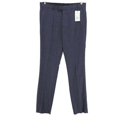 THEORY Marlo Dress Pants Storm Sartorial Basket Weave 100% Wool Men's 32