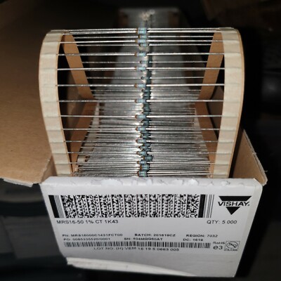 100x VISHAY MRS16-50 1K43 1% 50ppm LOW NOISE HI END RESISTORS FOR AUDIO !