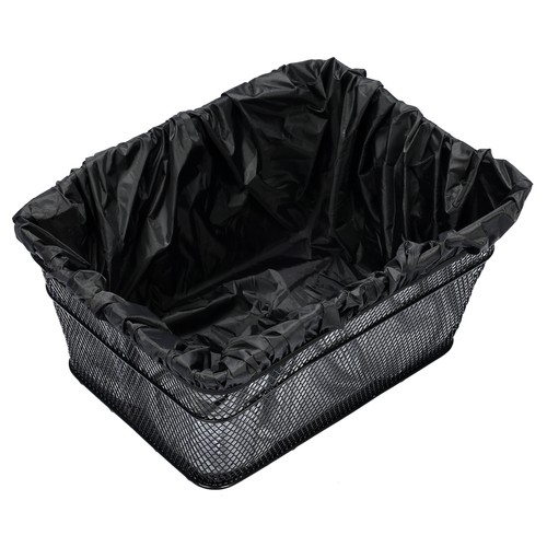 Rear Bike Bicycle Basket w/ Rainproof Covers, Cargo Net, Basket Lining & Rack