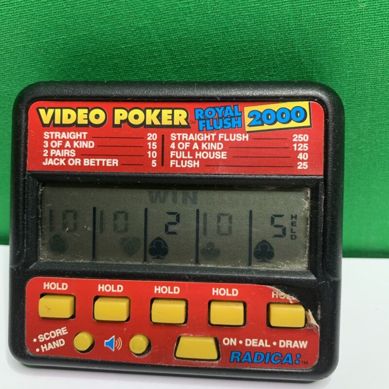 Vintage Radica Video Poker Handheld Card Game Model 410 Tested Working