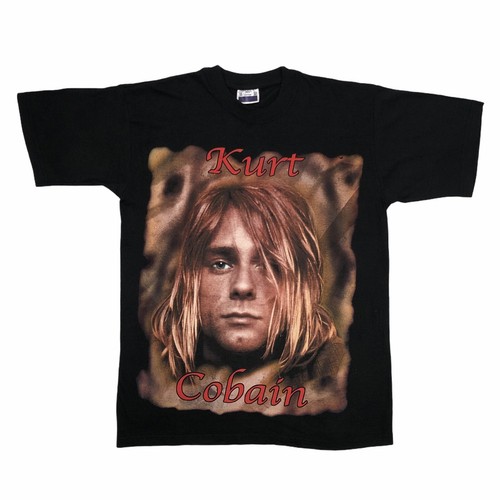 Vintage Kurt Cobain Black T-Shirt Mens Large Turbogadget Vintage Kurt Cobain Black T-Shirt Mens Large Turbogadget