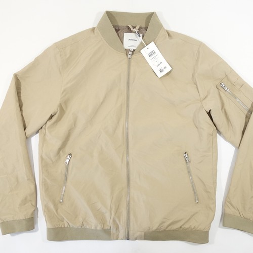 JACK & JONES BEIGE KHAKI 2XL JERUSH BOMBER NOOS JACKET MENS JACK & JONES BEIGE KHAKI 2XL JERUSH BOMBER NOOS JACKET MENS