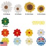 17 Pcs Flower Patches Iron On Daisy Flower Iron/Sew On Patch Sunflower Embroidered Appliques Patches Floral Embroidery Applique for DIY Clothes Backpacks Hats Jeans Jackets T-Shirt
