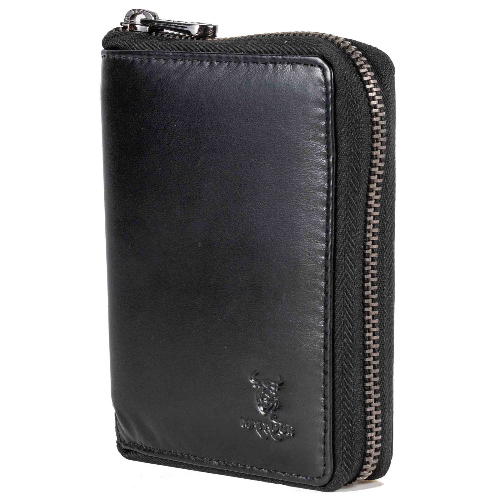 MATADOR Damen Herren ECHT Leder Geldbörse Geldbeutel Portemonnaie RFID Schwarz