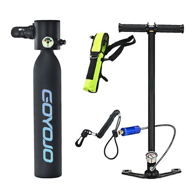 0.5L Mini Scuba Tank Dive Diving Underwater Breath Device Oxygen with Pump C set