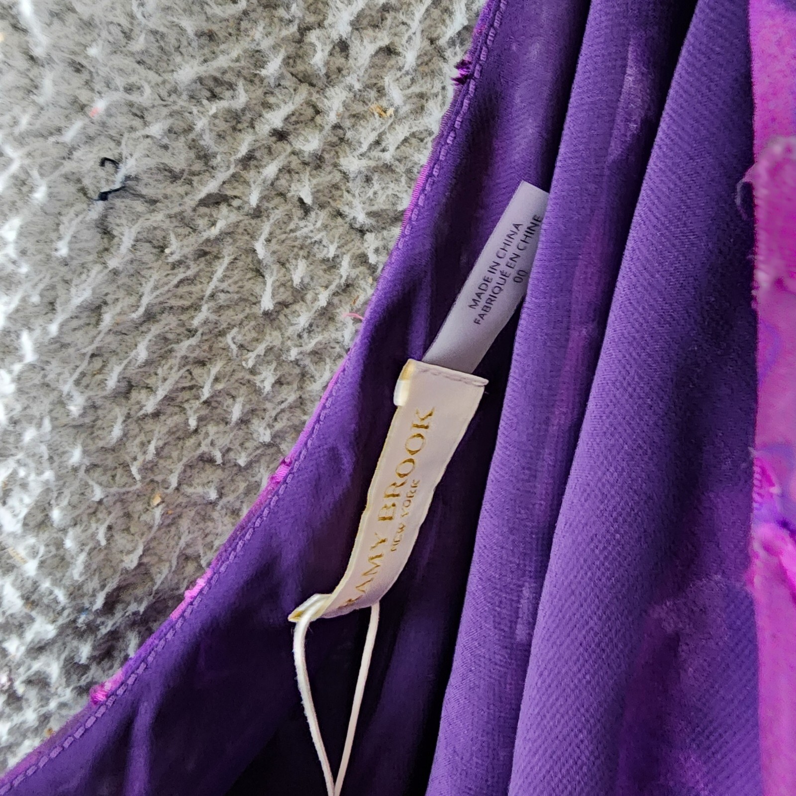 Ramy Brook Michelle Silk Blend Asymmetric Tie-Waist Minidress Women's 00 Purple - Picture 8 of 14