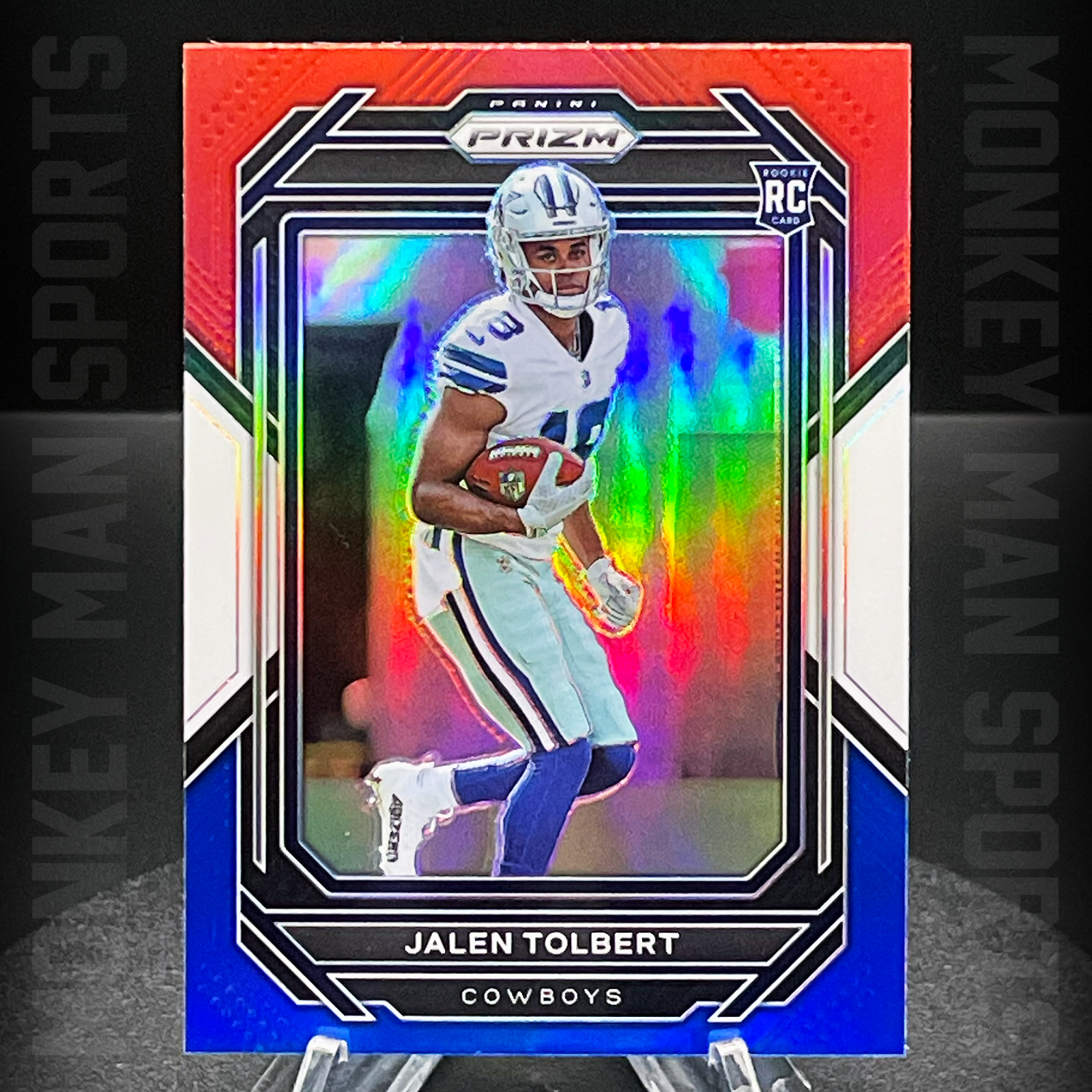 2022 Prizm Football - Jalen Tolbert - #333 RED / WHITE / BLUE SILVER PRIZM