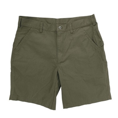 DULUTH TRADING Everyday Twill Shorts Olive Green Carpenter Double Hammer Loop 38