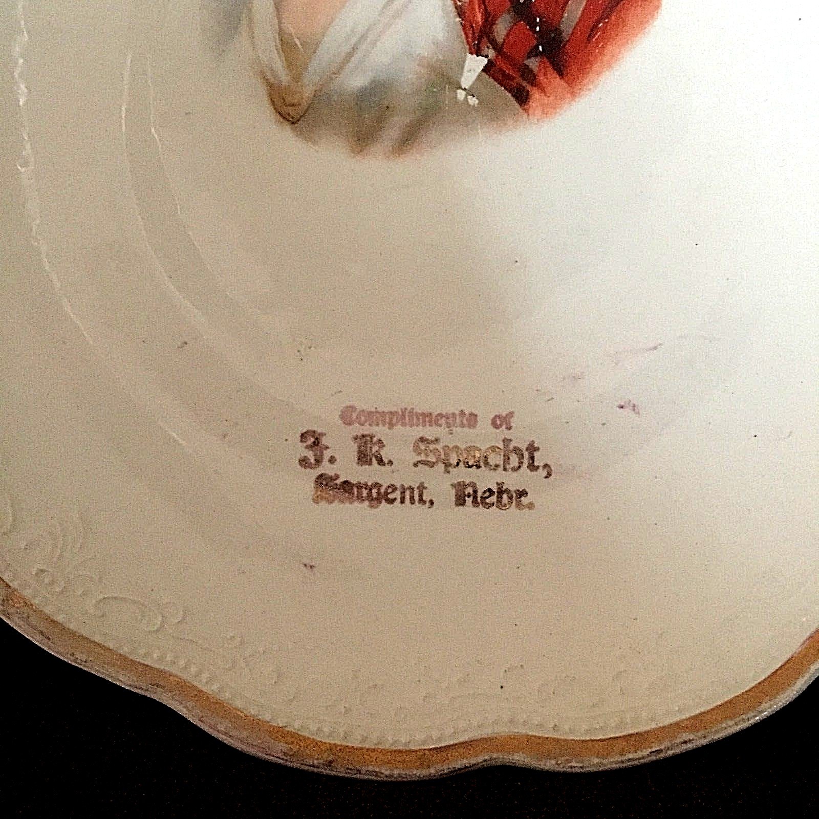 Sargent, Nebr Vintage Advertising Plate, compliments of J. K. Spacht 10