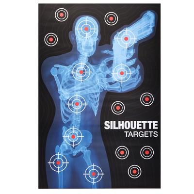 50-Pack Human Silhouette Large Paper Shooting Range Targets, 25x38 in