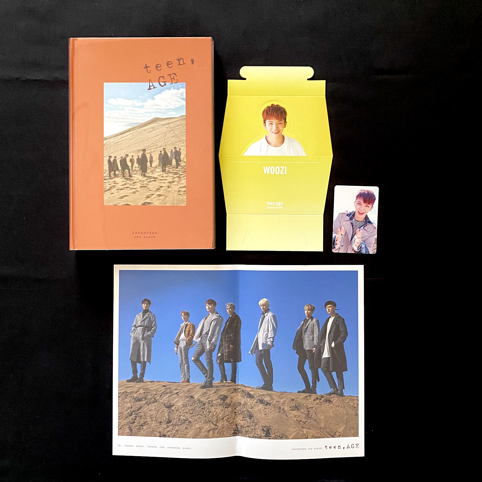 SEVENTEEN 2nd album TEEN AGE Orange ver. Woozi set + Photo card +