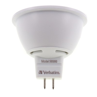 VERBATIM 98986 M16-L500-C27-B25-D-94 DIMMABLE LED MR16 BULB, 2700K, 7W, GU5.3