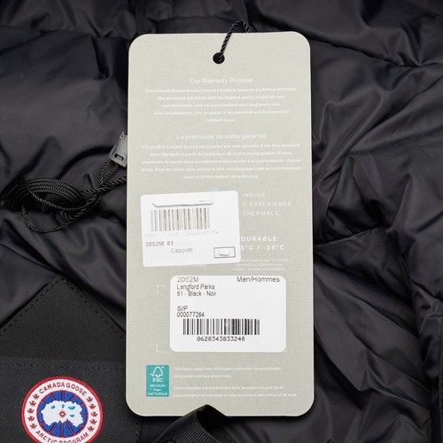 Pre-owned Canada Goose Langford Parka 2052m 61 Black Down Jacket Coat