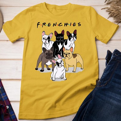 Frenchies French Bulldog Lover Gift Retro Vintage T-shirt S-5XL