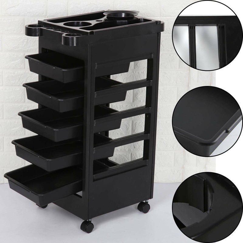 Salon Hairdresser Barber Beauty Storage Trolley Hair Drawers