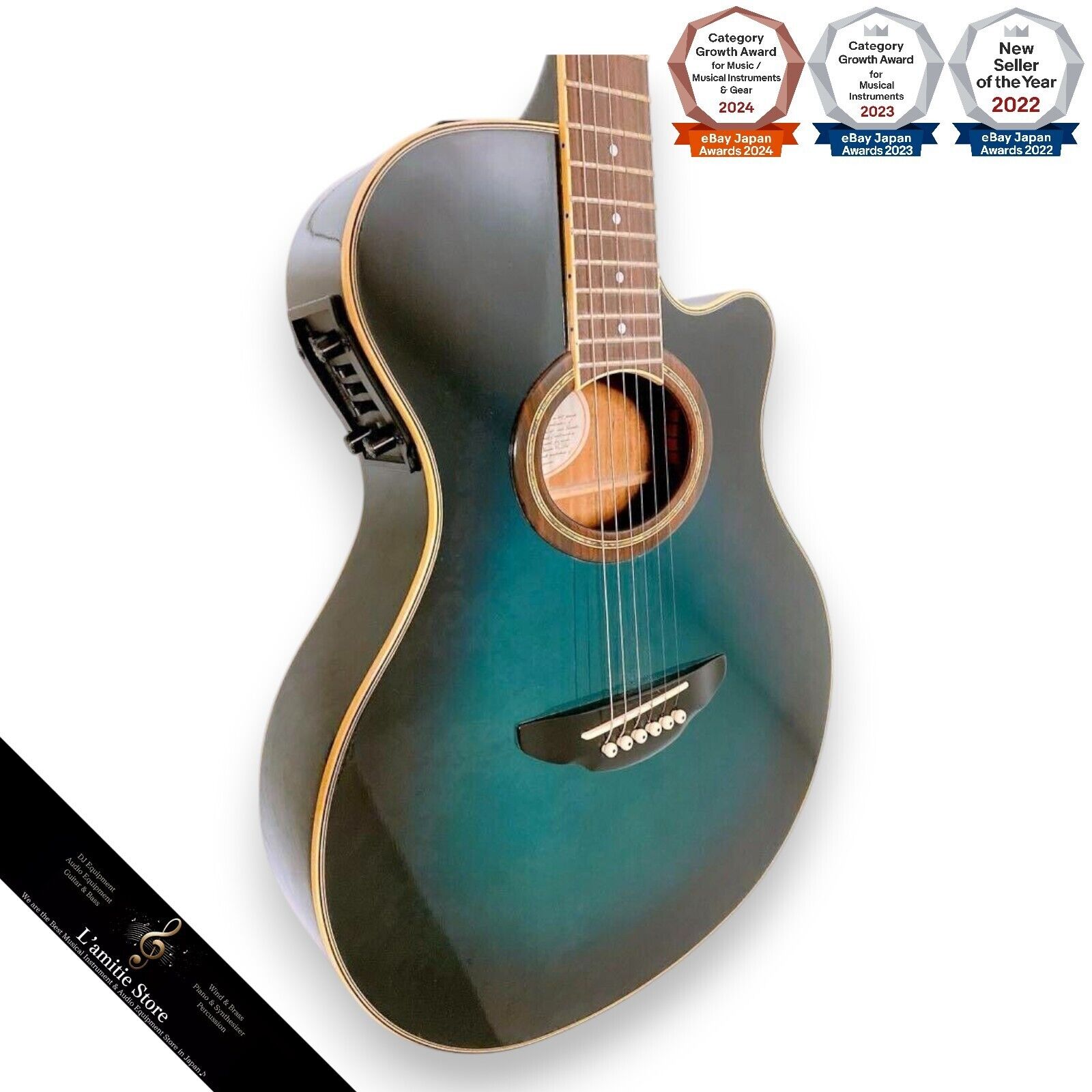 YAMAHA APX-8A 6 String Green Acoustic Guitar Electric YAMAHA APX-8A 6 String Green Acoustic Guitar Electric