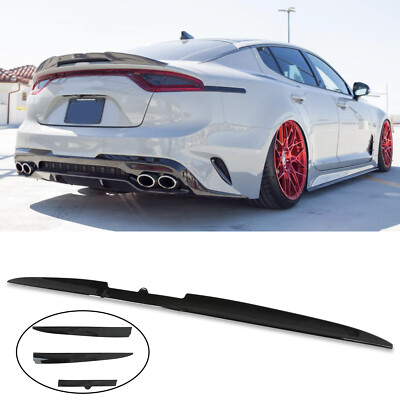 For 2018-2023 Kia Stinger GT Rear Trunk Lip Spoiler Roof Tail Wing Gloss Black